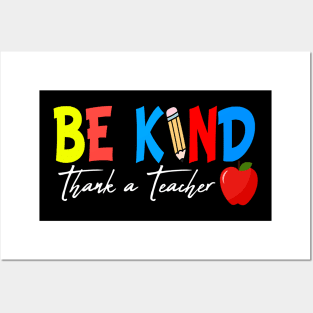 Be Kind Thank a Teacher Posters and Art